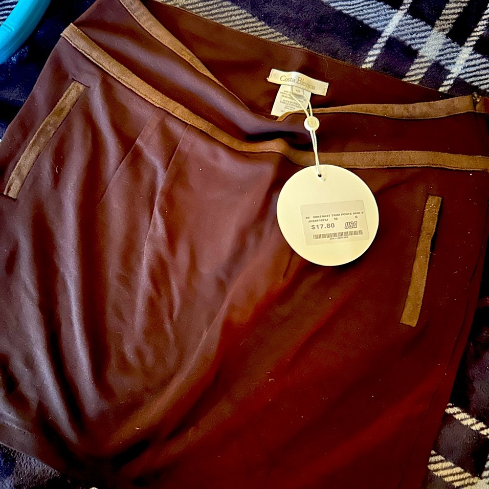 Costa Blanca Dark Brown Mini Skirt